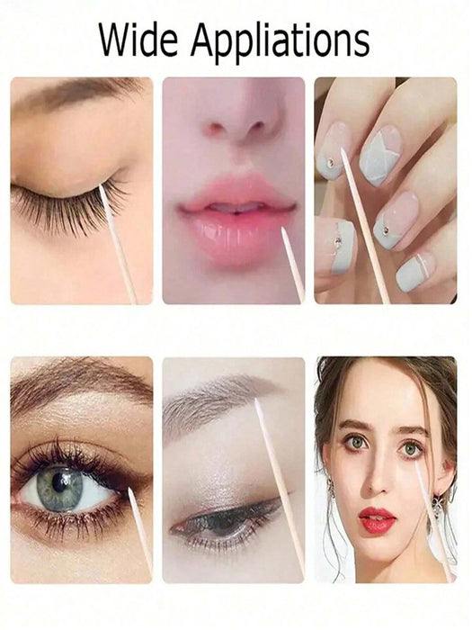 Shein 200 piezas Mini hisopo, herramienta para extensiones de pestañas y tintado de cejas