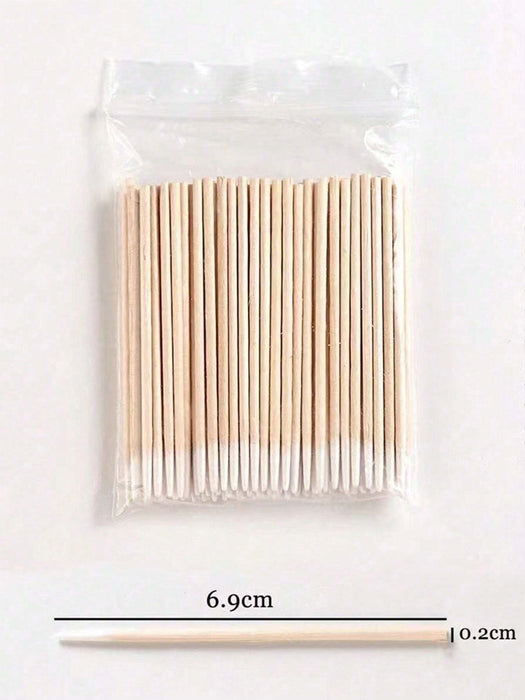 Shein 200 piezas Mini hisopo, herramienta para extensiones de pestañas y tintado de cejas