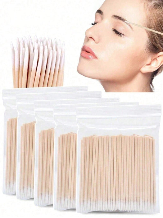 Shein 200 piezas Mini hisopo, herramienta para extensiones de pestañas y tintado de cejas