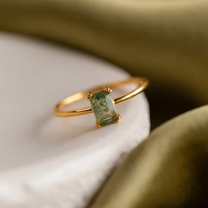 1pc Anillo Minimalismo de Piedra de Nacimiento