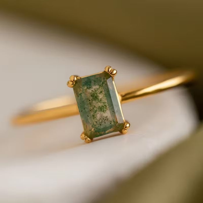 1pc Anillo Minimalismo de Piedra de Nacimiento