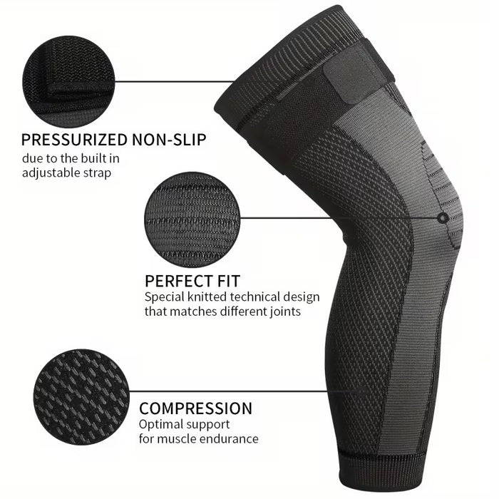 Rodillera de compresión de 2 piezas cubre las rodillas y proporciona calor