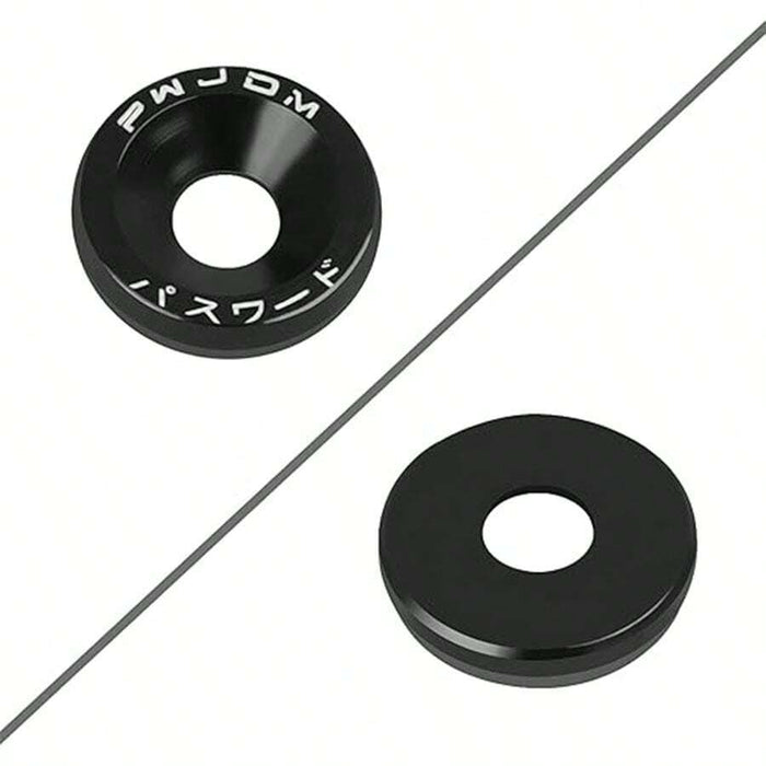 SHEIN 10 piezas juego de tornillos y arandelas de aluminio M6 para decorar el compartimento del motor