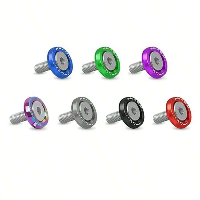 SHEIN 10 piezas juego de tornillos y arandelas de aluminio M6 para decorar el compartimento del motor