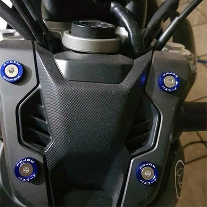 SHEIN 10 piezas juego de tornillos y arandelas de aluminio M6 para decorar el compartimento del motor