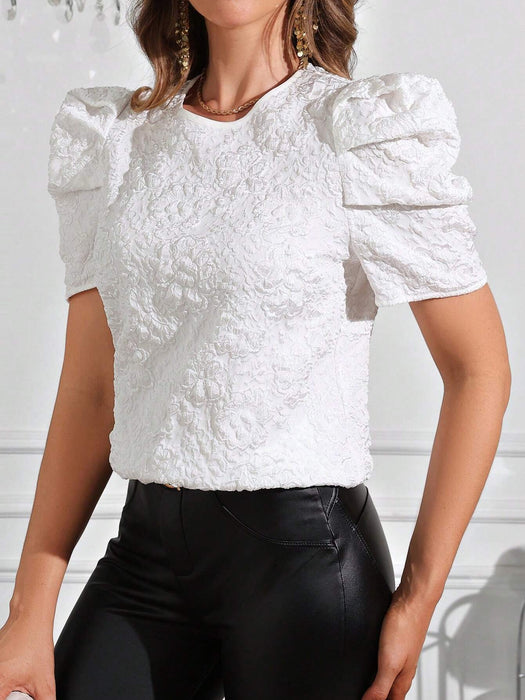 SHEIN Clasi Camisa de verano sencilla para mujer con estampado de leopardo y manga corta