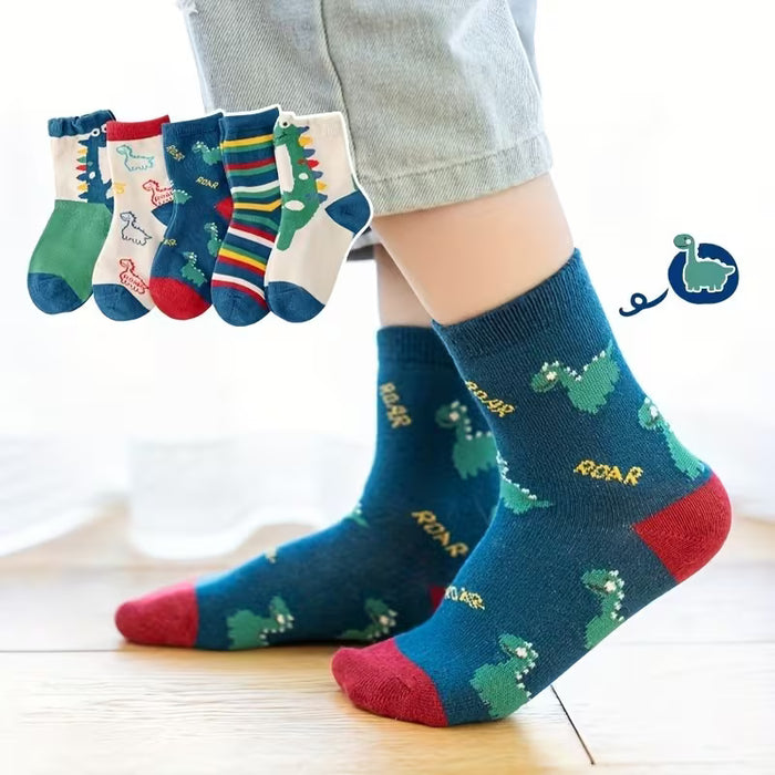 20 pares de calcetines suaves con diseños de dibujos animados deportivos