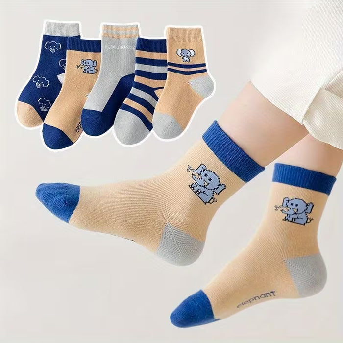 20 pares de calcetines suaves con diseños de dibujos animados deportivos