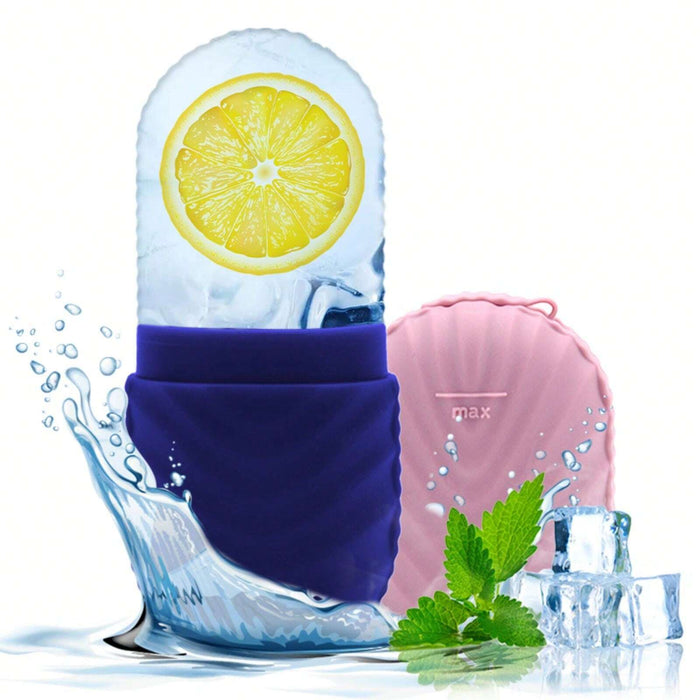 SHEIN Bandeja de cubitos de hielo de silicona facial y masajeador de piel