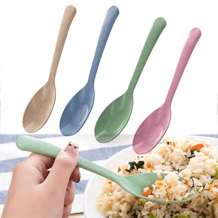 4 cucharas de mango largo - Ideales para cocinar y servir sopa en la cocina
