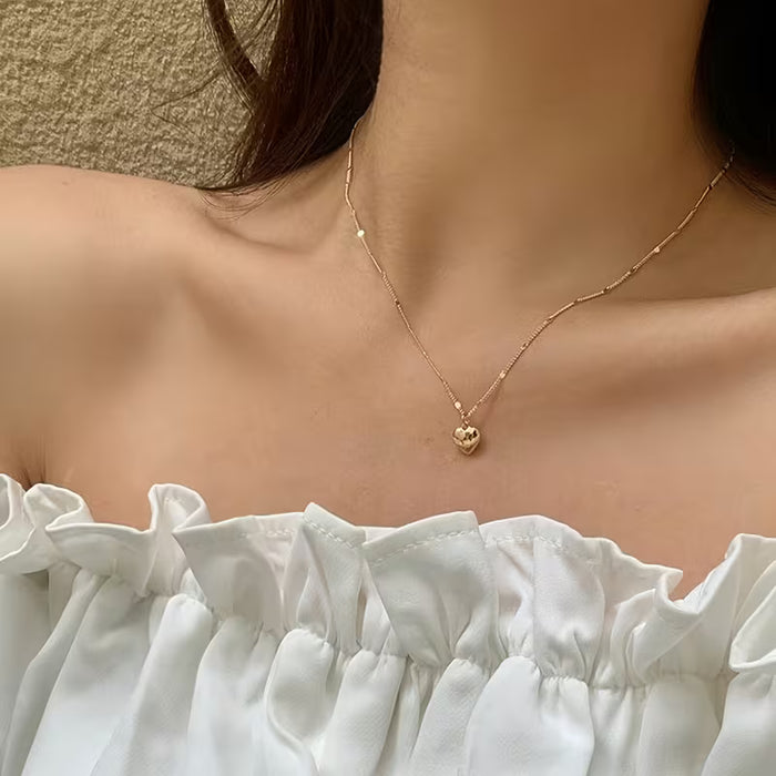 Collar con Colgante Mini en Forma de Corazón, 1 pieza, Elegante para Mujeres