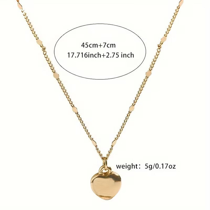 Collar con Colgante Mini en Forma de Corazón, 1 pieza, Elegante para Mujeres