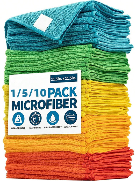 SHEIN HYER KITCHEN Set de 5 paños de limpieza de colores aleatorios