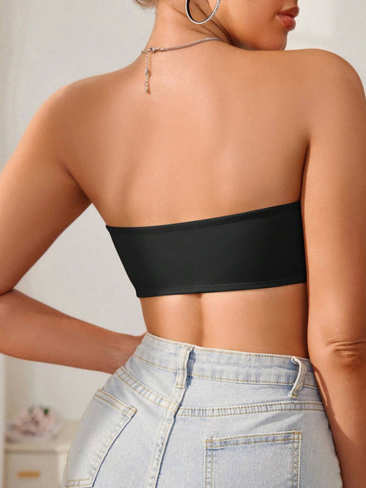 SHEIN Sujetador inalámbrico de una sola capa con cierre frontal para mujeres