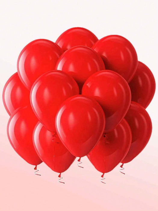 SHEIN 100 piezas Globos de látex rojos gruesos de 12 pulgadas, adecuados para cumpleaños