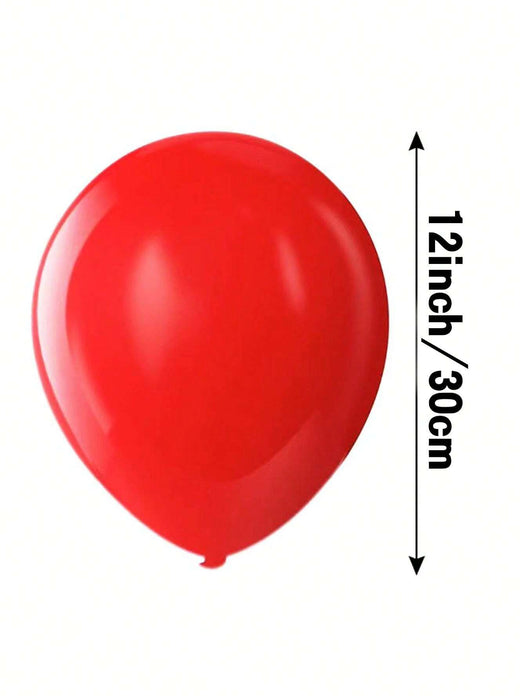 SHEIN 100 piezas Globos de látex rojos gruesos de 12 pulgadas, adecuados para cumpleaños