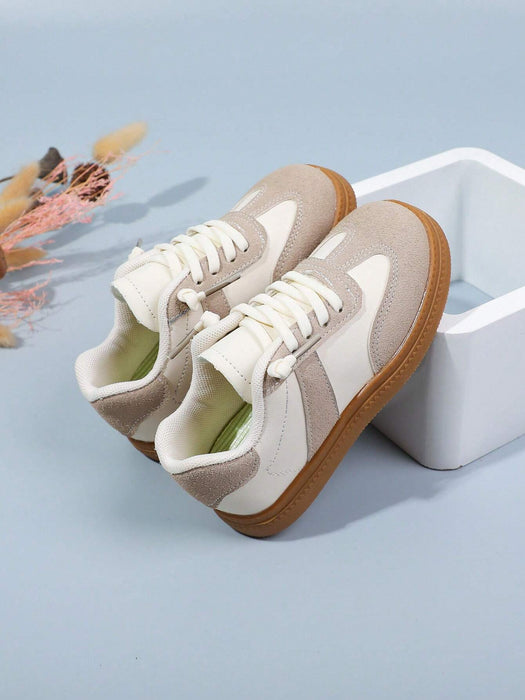 SHEIN 1 par de zapatillas de deporte casuales de moda de puntera redonda