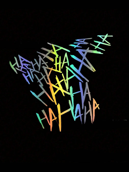 Shein 1 pegatina universal creativa para motocicleta con el texto "HAHAHA"