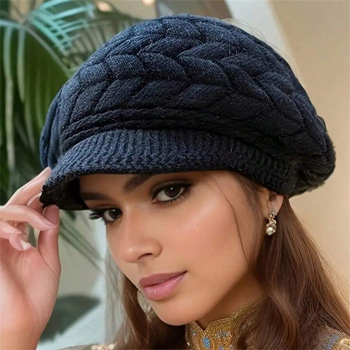 SHEIN 1 pieza Gorro de punto con pico para mujer, grueso