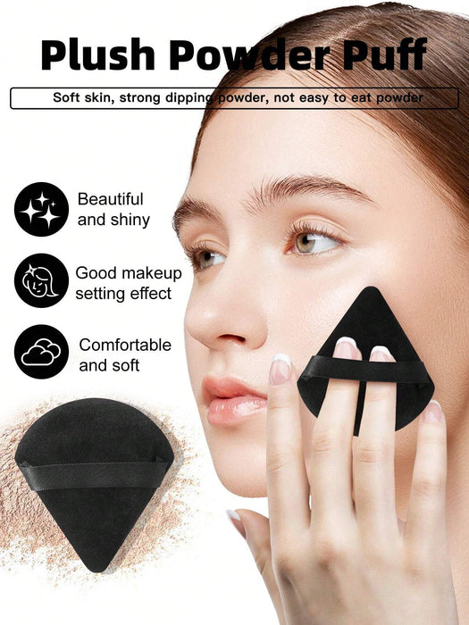 SHEIN Set de 58 brochas de maquillaje que incluye 32 brochas, 20 esponjas, 1 diadema y 2 muñequeras desmaquillantes