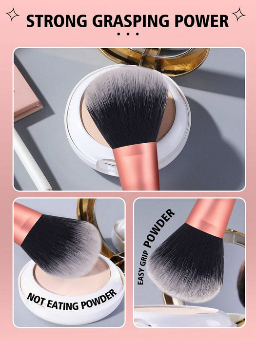 SHEIN Set de 58 brochas de maquillaje que incluye 32 brochas, 20 esponjas, 1 diadema y 2 muñequeras desmaquillantes