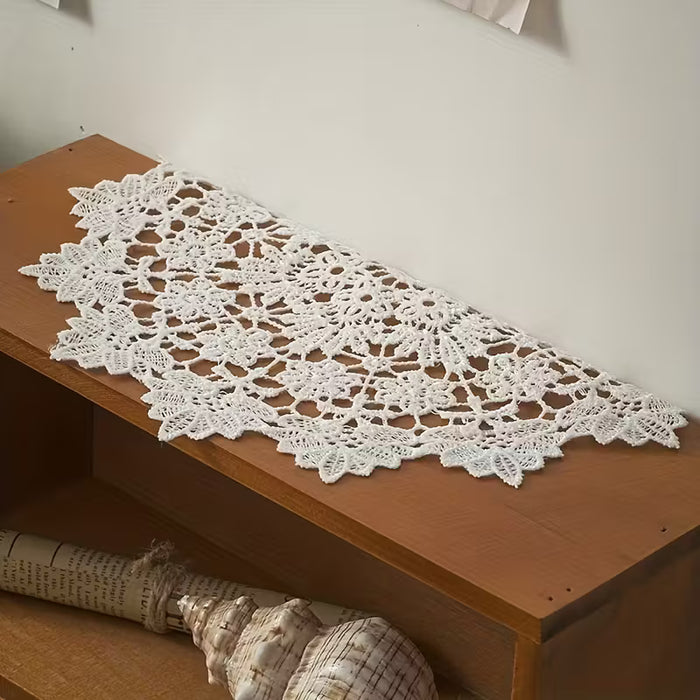 Mantel Redondo Vintage Retro Elegante para Espacios Pequeños