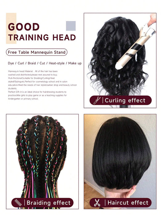 SHEIN Cabeza de maniquí de 16 pulgadas con pelo