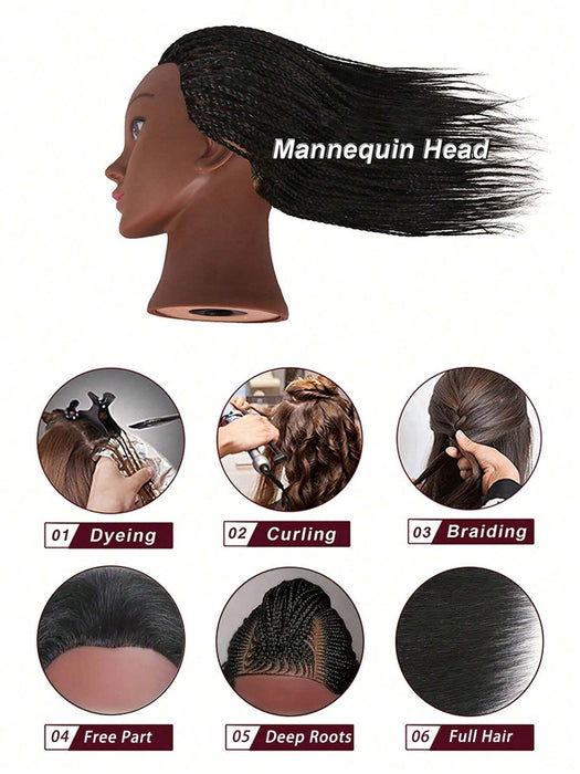 SHEIN Cabeza de maniquí de 16 pulgadas con pelo