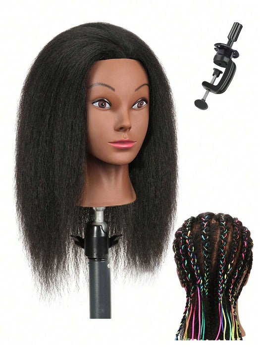 SHEIN Cabeza de maniquí de 16 pulgadas con pelo