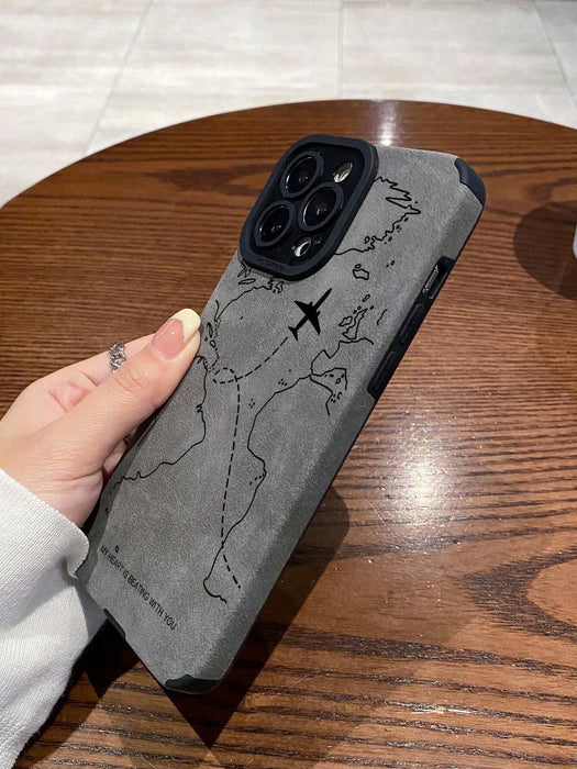 Shein 1 pieza Funda protectora de teléfono con textura de avión compatible con iPhone 11