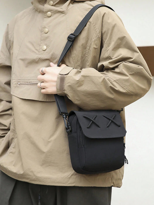 Shein Bolso de hombro casual de moda para hombre cruzado de estilo escolar
