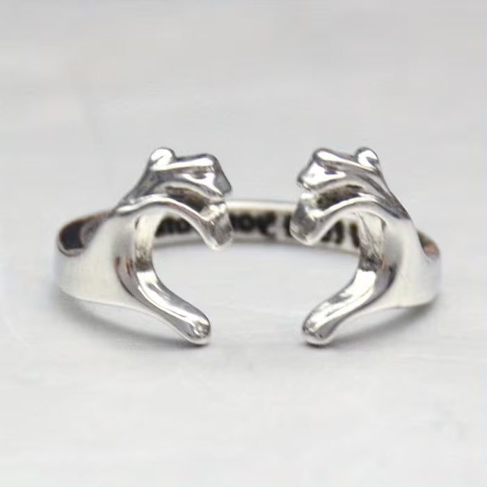 1 anillo de promesa de corazón ajustable, anillos de amistad, joyería de amor, amigos