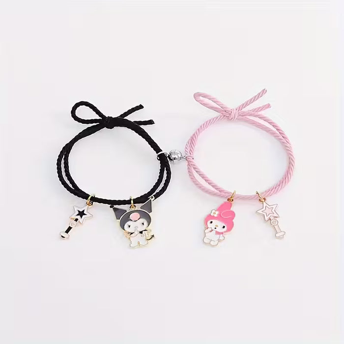 Set de 2 unidades con diseños de Kuromi y My Melody, cierre magnético