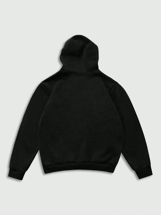 Shein ROMWE MEN Street Life Sudadera casual de manga larga con capucha y diseño de pentagrama para hombre