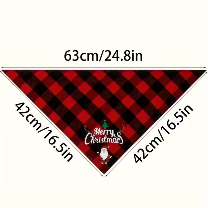 Bandana Navideña para Perros con Gorro de Santa y Letras "Feliz Navidad"
