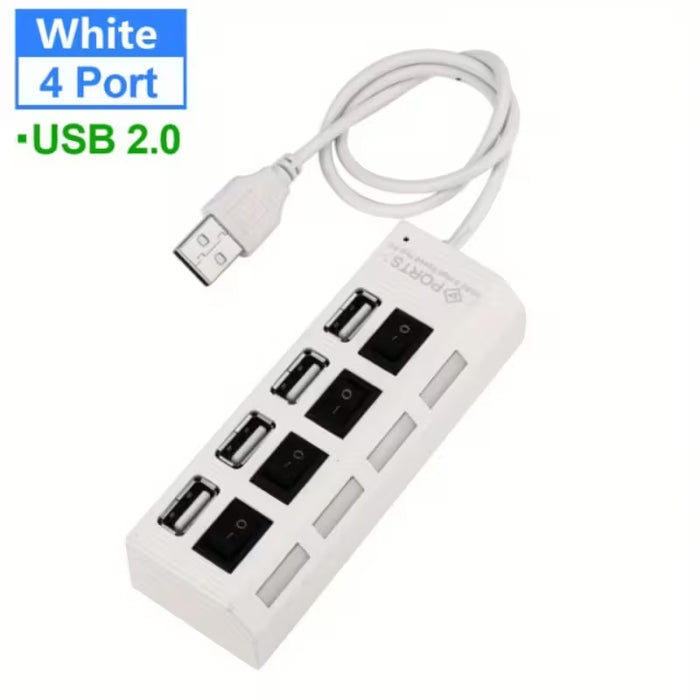 1 unidad de concentrador USB 2.0, concentrador USB multipuerto, divisor USB