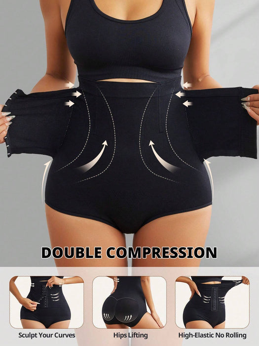 SHEIN Bragas moldeadoras de cintura alta sin costuras para mujer