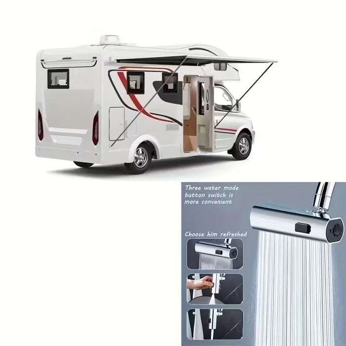 Grifo de Cocina Estilo Cascada con 3 Modos de Agua - Antisalpicaduras y Antióxido