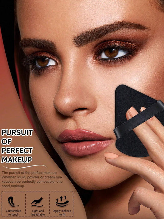 Shein Set de 10 piezas de esponjas de maquillaje suaves, mini esponjas, borlas triangulares para polvos
