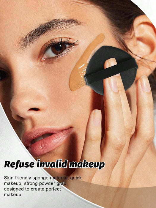 Shein Set de 10 piezas de esponjas de maquillaje suaves, mini esponjas, borlas triangulares para polvos