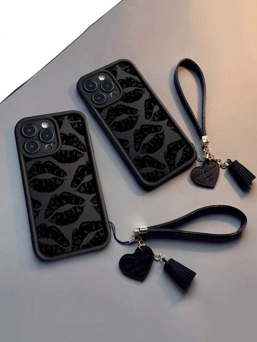 SHEIN 1 pieza Funda de teléfono con textura a prueba de caídas con estampado para iPhone 11 Pro Max