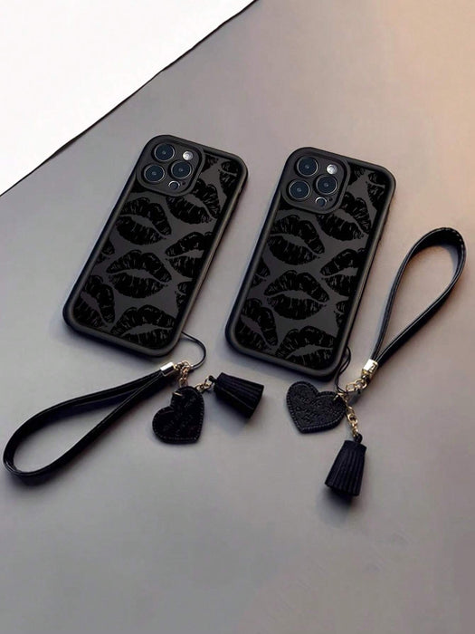 SHEIN 1 pieza Funda de teléfono con textura a prueba de caídas con estampado para iPhone 11 Pro Max
