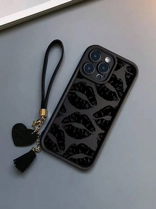 SHEIN 1 pieza Funda de teléfono con textura a prueba de caídas con estampado para iPhone 11 Pro Max