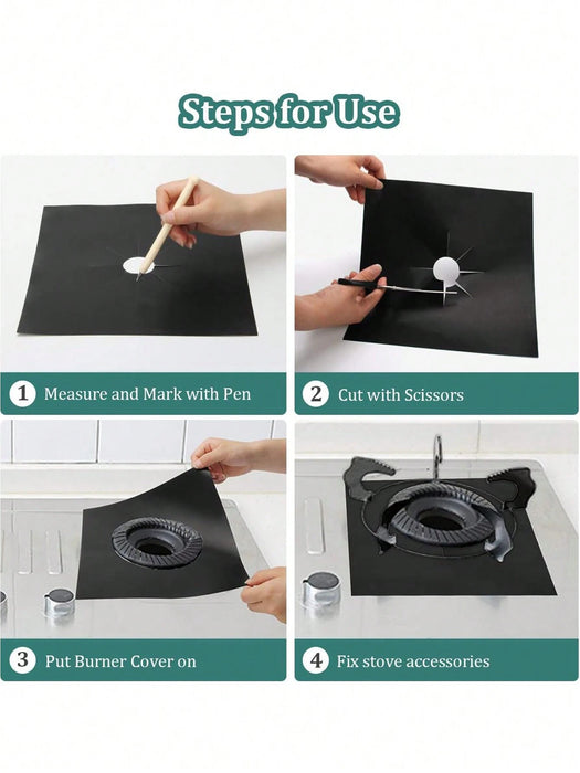 Shein 8 pcs de cubiertas reutilizables para quemadores de estufa de gas