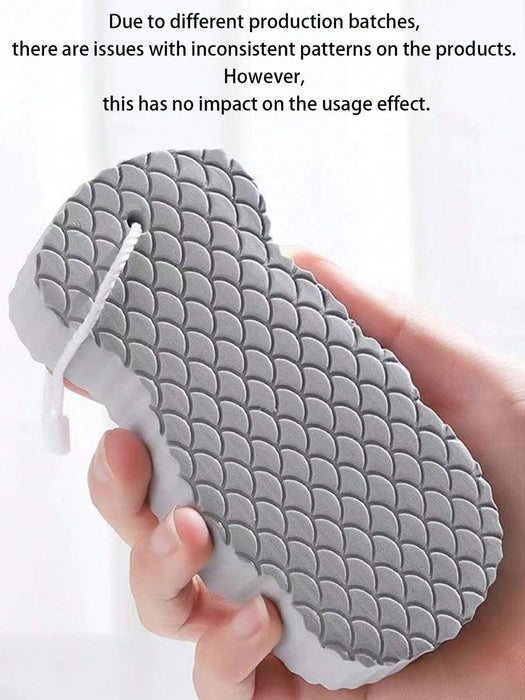 1 esponja de lufa universal con relieve 3D, herramienta de limpieza corporal.