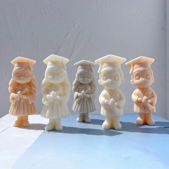 SHEIN Molde de silicona pequeño de figura de graduado/a, chico o chica