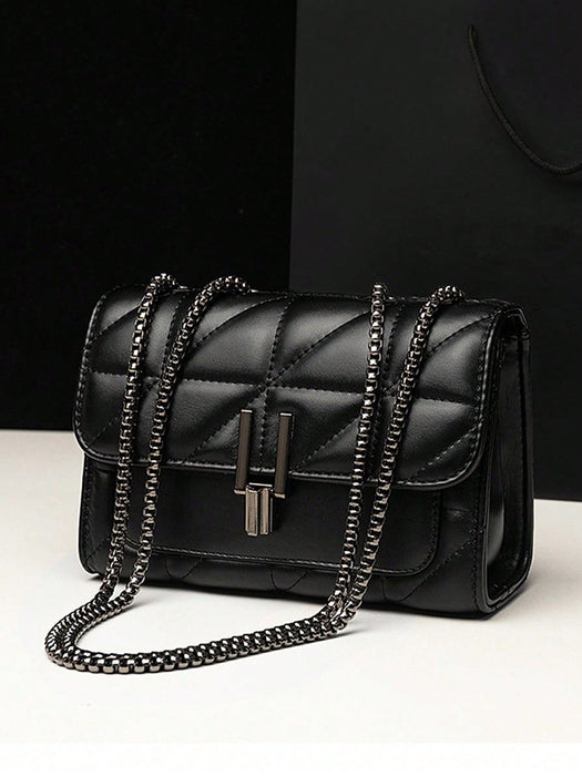Shein Dedoo Bolso de hombro elegante para mujer con correa de cadena