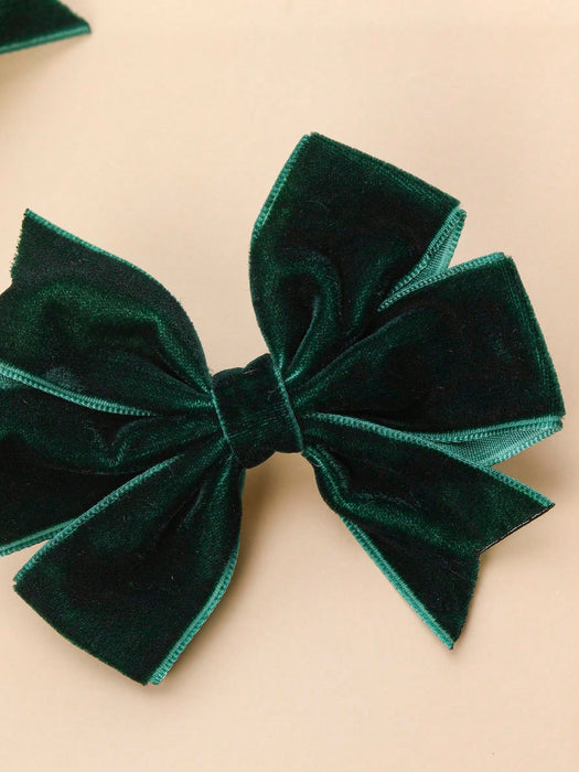 Shein 2 piezas de pinzas para el cabello verdes para niñas