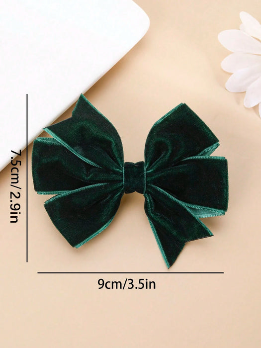 Shein 2 piezas de pinzas para el cabello verdes para niñas