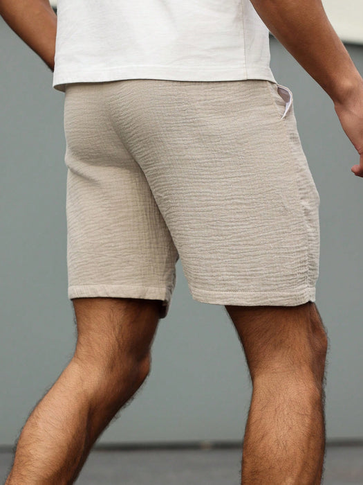 SHEIN Manfinity Nomadique Pantalones cortos informales de algodón